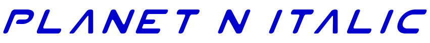 Planet N Italic 字体